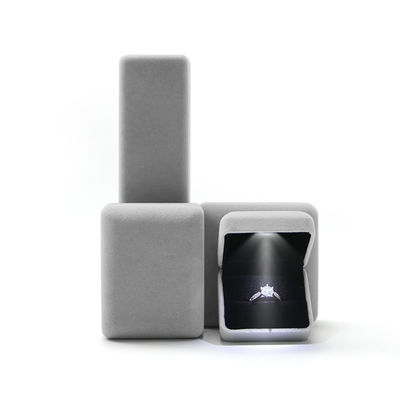 Buy Luxury Jewelry Box with LED Light and Custom Hanhong Logo on Velvet Material online manufacture