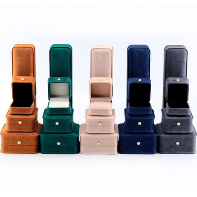 Buy Custom Luxury Jewelry Packaging Box for Velvet Bracelet Earrings Necklace Pearl Lock online manufacture