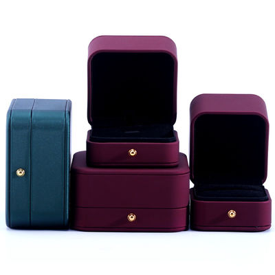 Custom Logo Jewelry Package Hanhong PU Leather Box for Necklace Bracelet Earrings Ring