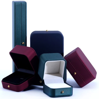 Custom Logo Jewelry Package Hanhong PU Leather Box for Necklace Bracelet Earrings Ring
