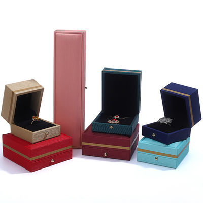 Buy Custom Ring Necklace Bracelet Packaging Box Made of Leather for Wedding Jewelry at Hanhong online manufacture