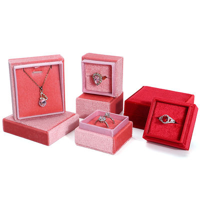 Hanhong Luxury Customized Blue Square Ring Storage Box for Wedding Engagement Paper
