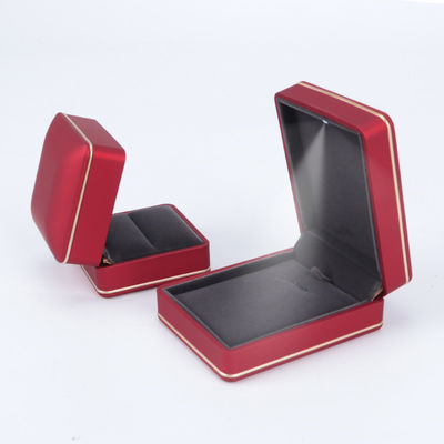 Buy Plastic Velvet Jewelry Boxes Material with Light and Custom Logo Silk Screen Printing online manufacture