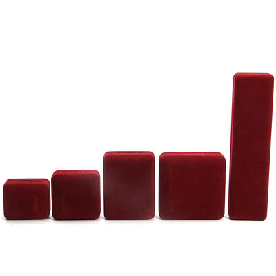 Buy Velvet Jewelry Set Box in Luxury Packaging Box for Bracelet Necklace Ring in Burgundy online manufacture