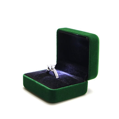 Buy Luxury Velvet Jewelry Set Box for High Grade Green Packaging Bracelet Necklace Ring online manufacture