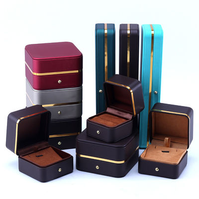 Custom Leather Jewelry Packaging Box for Earrings Necklaces and Rings Stylish Design