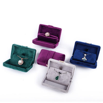 Customized Size Gray Metal Jewelry Packaging Box with Velvet Lining and Custom Logo