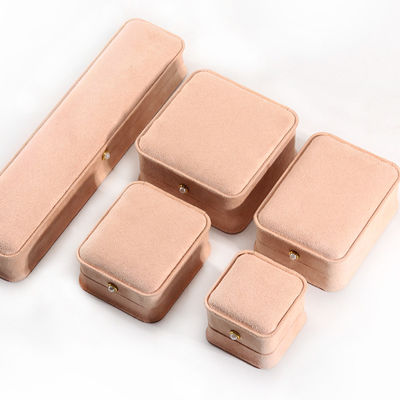 Customized Rectangle Velvet Jewelry Box For Packaging Bracelets Earrings Necklaces