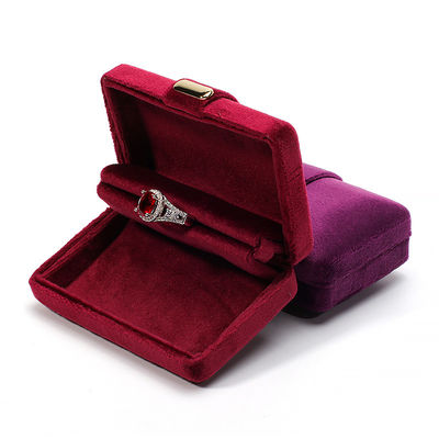 Custom Logo Metal Jewelry Packaging Box for Luxury Red Earrings Bracelet Necklace Ring