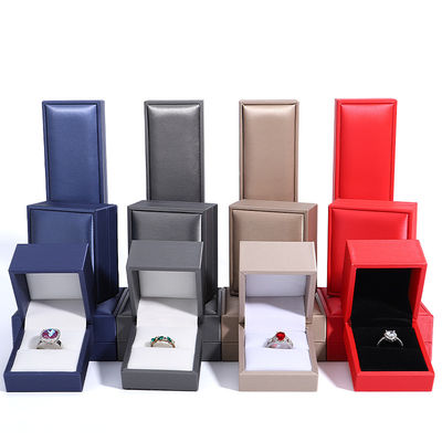 Customer's Logo Hanhong Jewelry Packaging Box Luxury Leather Ring Necklace Jewelry Box