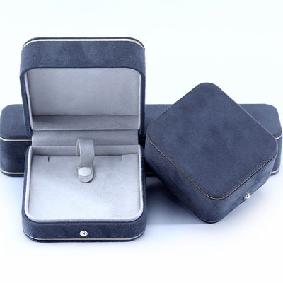 Buy Newest Gray Velvet Jewelry Box for Bracelet Necklace Ring Custom Logo Hanhong 2023 online manufacture