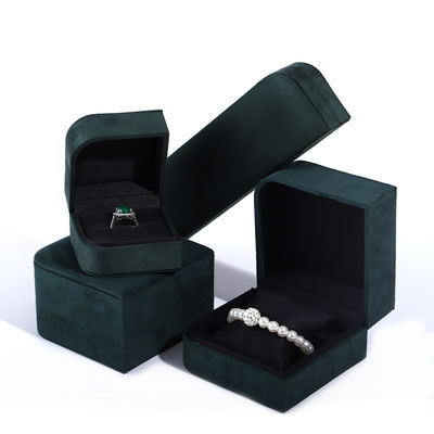 Buy Luxury Green Microfiber Leather Jewelry Package for Earrings and Rings from Hanhong online manufacture
