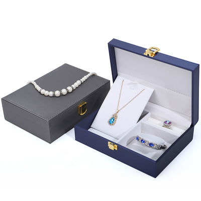 Customer's Logo Hanhong PU Leather Jewelry Box for Rings Earrings Pendants and Necklaces