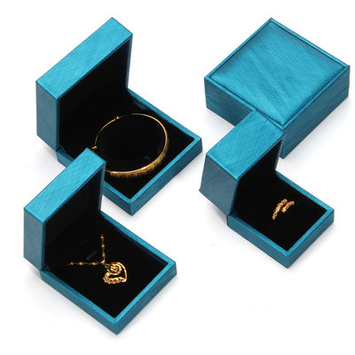 Buy Custom Logo Printed Ring Box Hanhong 2022 Black Lining PU Leather Jewelry Package Set online manufacture