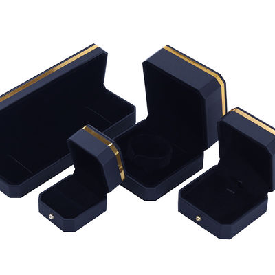 Octagonal Black PU Leather Jewelry Box for Hanhong Custom Logo Bracelet Necklace Ring