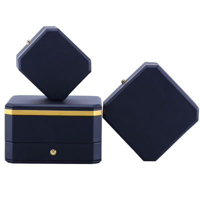 Octagonal Black PU Leather Jewelry Box for Hanhong Custom Logo Bracelet Necklace Ring