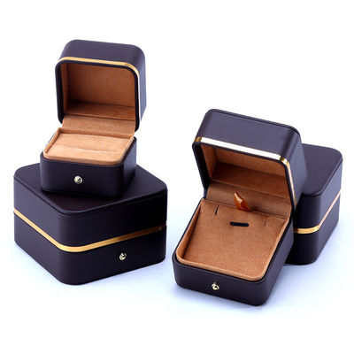 Buy Embossing Logo Grade Leather Jewelry Packaging Box for Bracelet Necklace Watch and Ring online manufacture