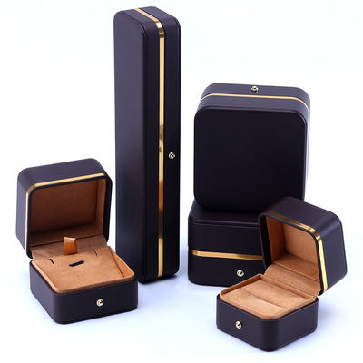 Embossing Logo Grade Leather Jewelry Packaging Box for Bracelet Necklace Watch and Ring