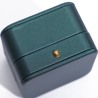 Newest Style Green PU Leather Jewelry Packaging Box for Wedding Necklace Earrings Ring