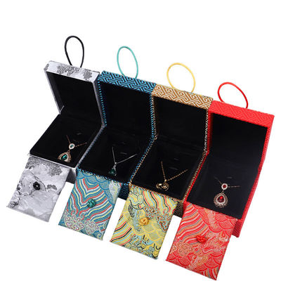 Handmade Velvet Jewelry Boxes Material Chinese Style Red Necklace Pendant Storage Box