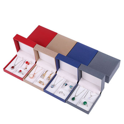 Buy Customized Luxury Brushed Pattern Square Paper Jewelry Box for Hanhong Ring Necklace online manufacture