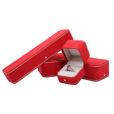 Buy Red Velvet Jewelry Box for Necklace Bracelet Earrings Rings Presentation Solution online manufacture
