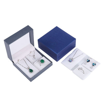 Customized Luxury Brushed Pattern Square Paper Jewelry Box for Hanhong Ring Necklace