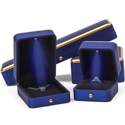 Buy Bracelet Necklace Earrings Ring Jewelry Box with Eco-friendly Material and LED Light online manufacture