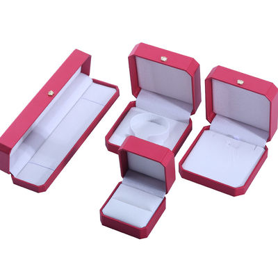 Buy Newest Rectangle Hanhong Custom Red PU Leather Bracelet Packaging Box for Jewelry Storage online manufacture