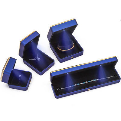 Bracelet Necklace Earrings Ring Jewelry Box with Eco-friendly Material and LED Light