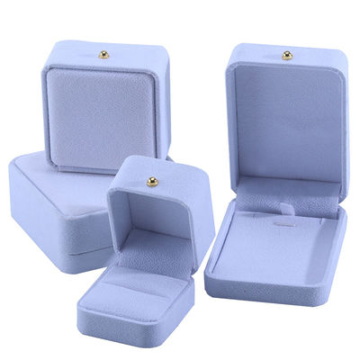 Customized White Velvet Jewelry Packaging Box for Necklace Bracelet Stud Earrings Ring