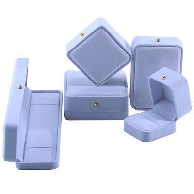 Customized White Velvet Jewelry Packaging Box for Necklace Bracelet Stud Earrings Ring