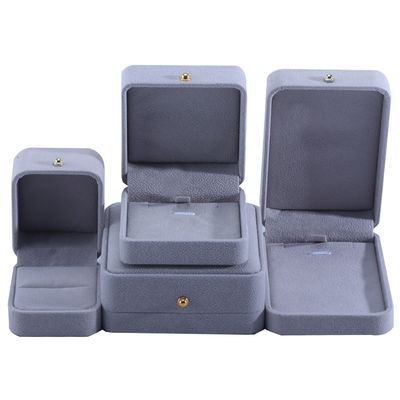 Buy Hot Stamping Logo Velvet Jewelry Box for Necklace Bracelet Earrings and Ring 9*9*3.5cm online manufacture