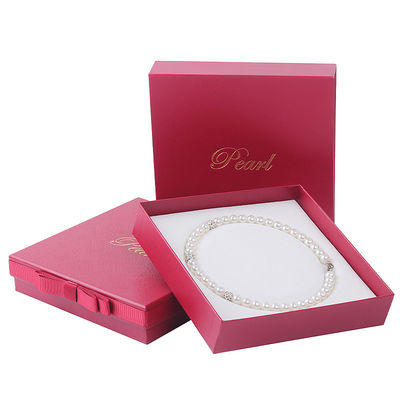 Hanhong Customized Size Red Jewelry Cardboard Paper Sleeve Box for Bracelet Necklace