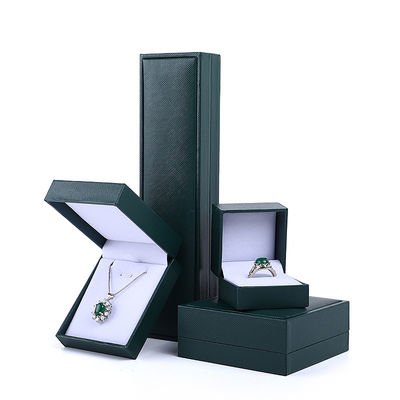 Customized Size Paper Velvet Hanhong Color Jewelry Box for Necklace Bracelet Ring Earrings