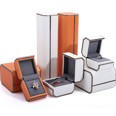 Buy Custom Elegant Gold PU Leather Jewelry Packaging Box for Rings Necklaces and Bracelets online manufacture