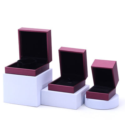 Custom Luxury Velvet Jewelry Packaging Box with Purple PU Leather from Hanhong
