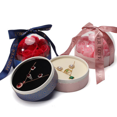 Buy OEM Logo Round Save Rose Flower Jewelry Box For Wedding Birthday Bridesmaid Gift online manufacture