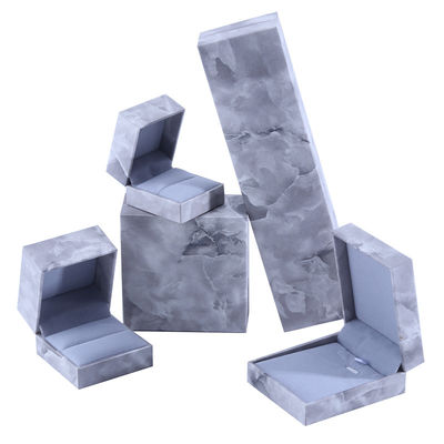 Wholesale manufacturing Luxury square Jewellery Box Personalized Custom high end Necklace Bracelet Earrings Ring jewelry set Packaging cardboard paper flip marble Jewelry Box with logo