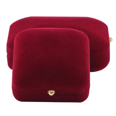 Red Velvet Flocked Jewelry Package for Customized Bracelets Earrings and Necklaces