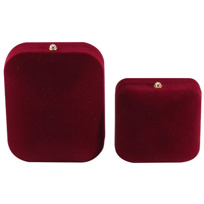 Red Velvet Flocked Jewelry Package for Customized Bracelets Earrings and Necklaces