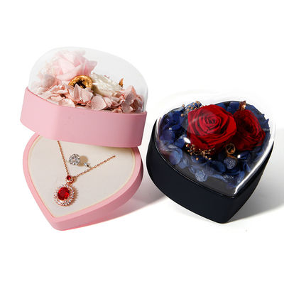 Buy Custom Flower Jewelry Box Heart Shaped Gift Box With Velvet Packaging Box online manufacture