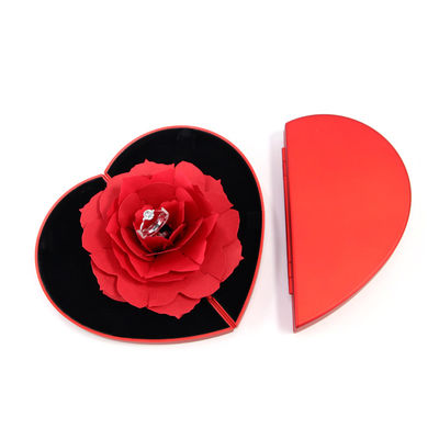 OEM Black Safflower Jewelry Packaging Case Rose Flower Gift Box For Jewellry