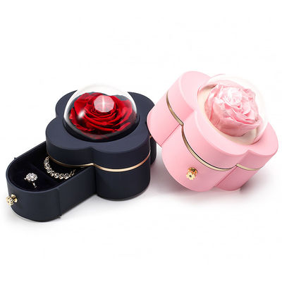 Four Leaf Clover Shape Spray Paint Drawer Jewelry Box for Sophisticated Packaging