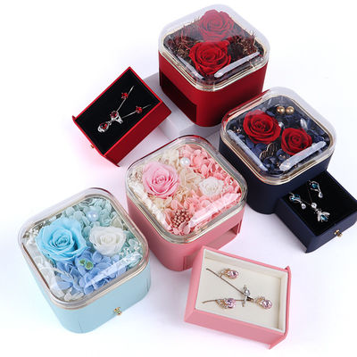 Buy Customized Size Flower Drawer Jewelry Box Rose Design For Valentine'S Day Gift online manufacture