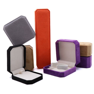 Octagonal Shape Velvet Jewelry Box for Custom Branding Necklace Bracelet and Ring