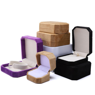 Octagonal Shape Velvet Jewelry Box for Custom Branding Necklace Bracelet and Ring