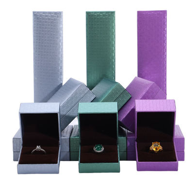 Pendant Bracelet Necklace Ring Jewelry Box Purple Paper Packaging Hot Stamping