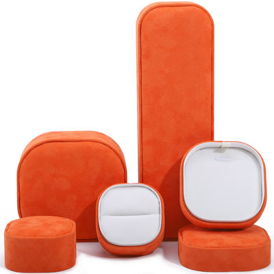 Buy Orange Velvet Jewelry Box for Bracelet Necklace Bracelet Ring by Hanhong Custom Logo online manufacture