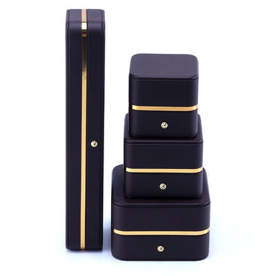 Coffee Style Grade Leather Jewelry Packaging Box for Stud Earrings Necklace Watch and Ring